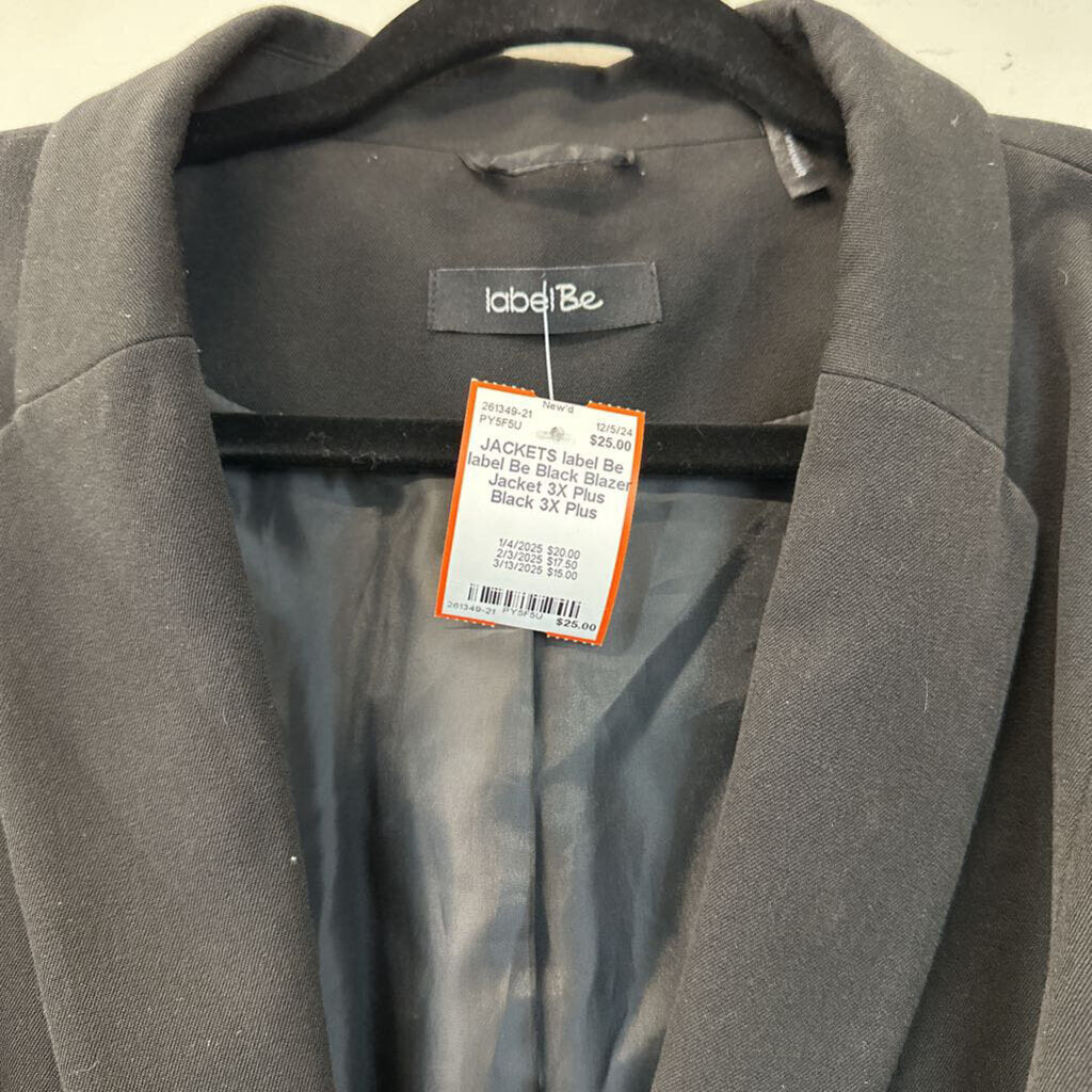 label Be Black Blazer Jacket 3X Plus