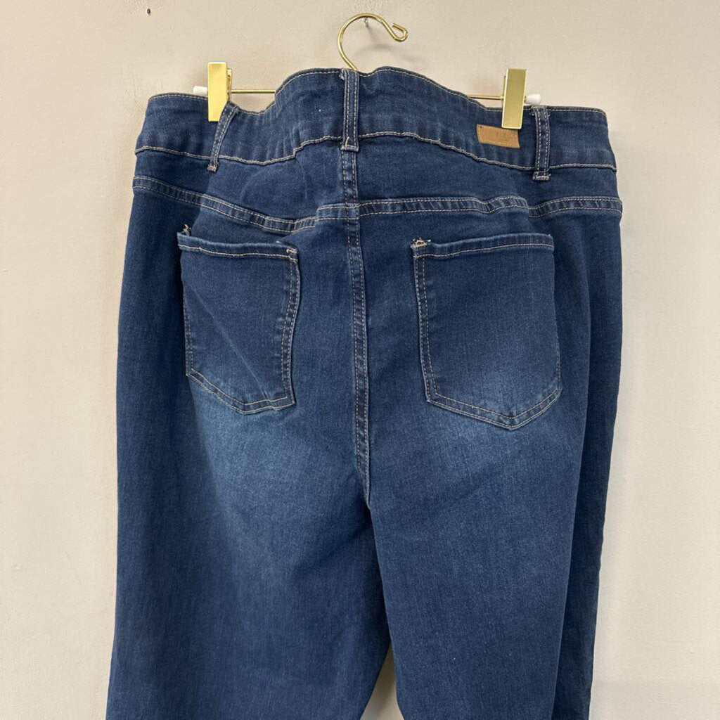 Bleu Dark Wash Straight Leg Jeans 22W Plus