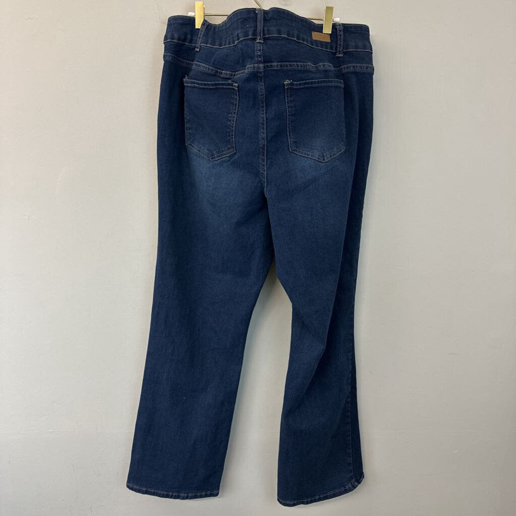 Bleu Dark Wash Straight Leg Jeans 22W Plus