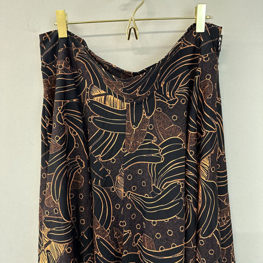 Black/ Brown Print Flowy Skirt Shorts XXL