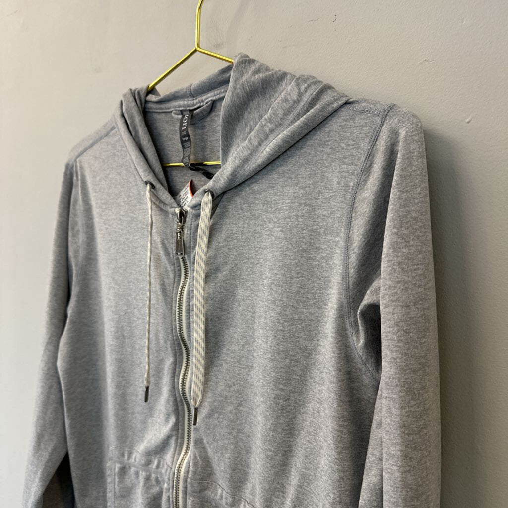 Vuori Grey Soft Zip Off Hooded Jacket Large