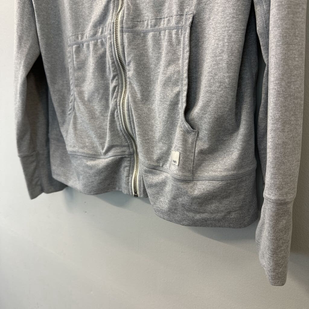 Vuori Grey Soft Zip Off Hooded Jacket Large