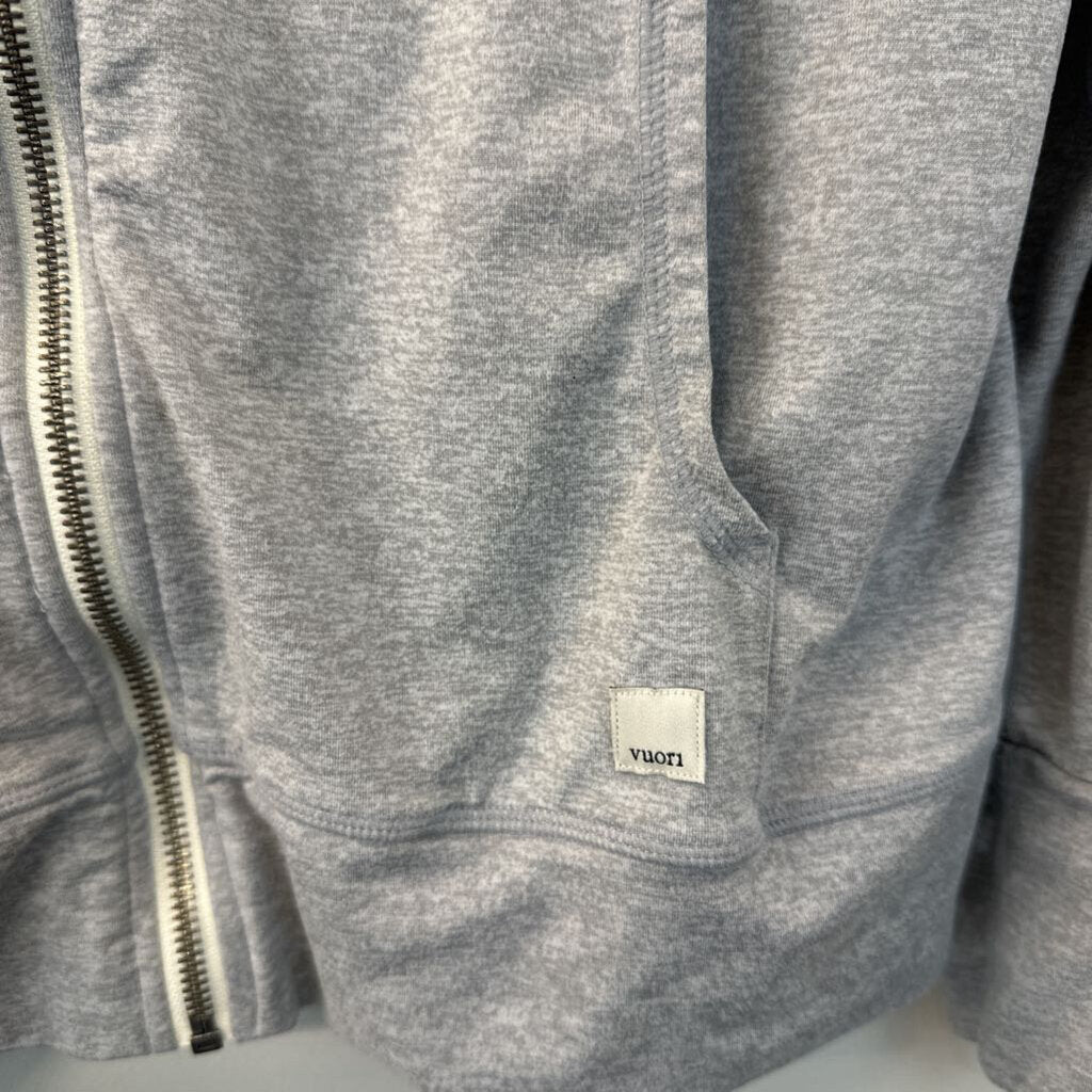 Vuori Grey Soft Zip Off Hooded Jacket Large