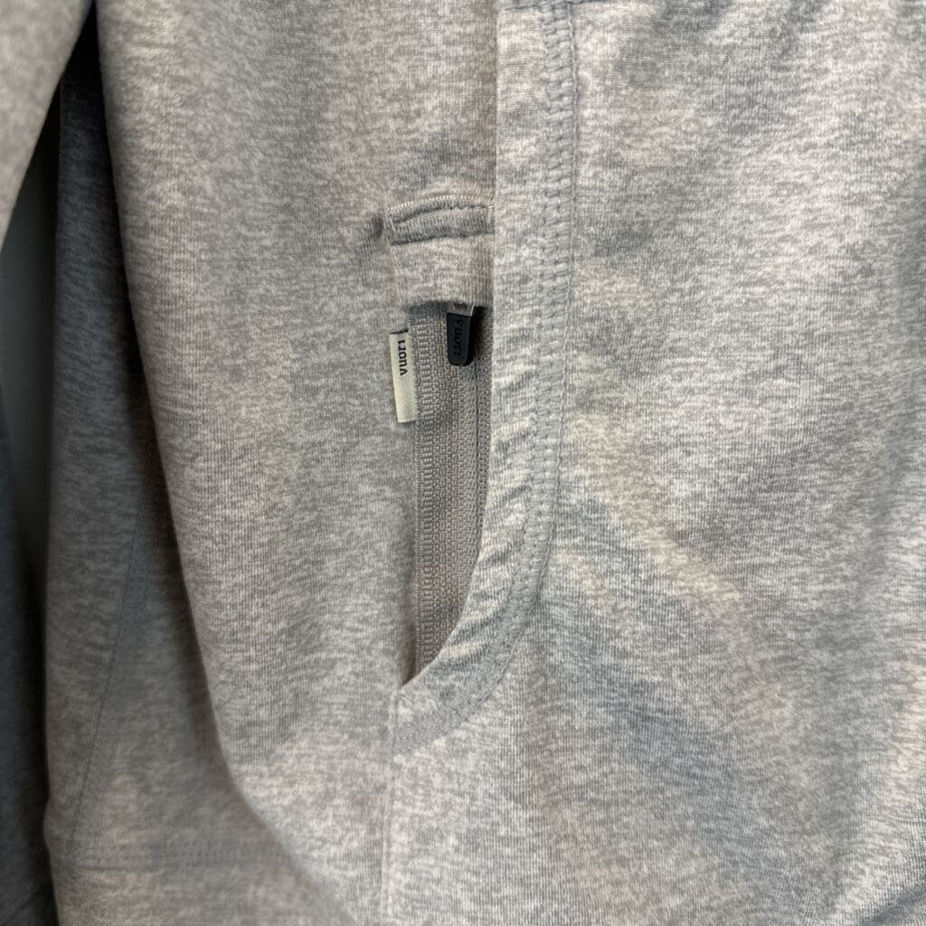 Vuori Grey Soft Zip Off Hooded Jacket Large