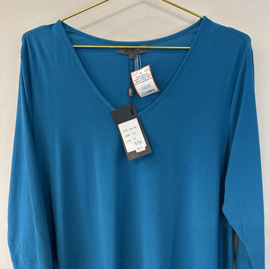 Alisha D Blue Long Sleeve Tunic Top Extra Large