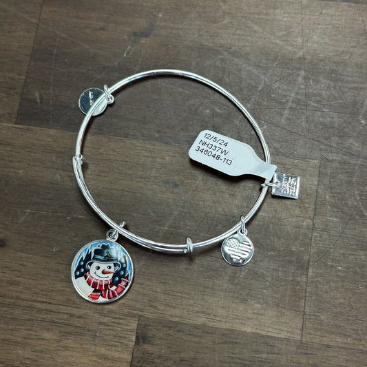 Alex and Ani Silver Snowman Charm Bracelet