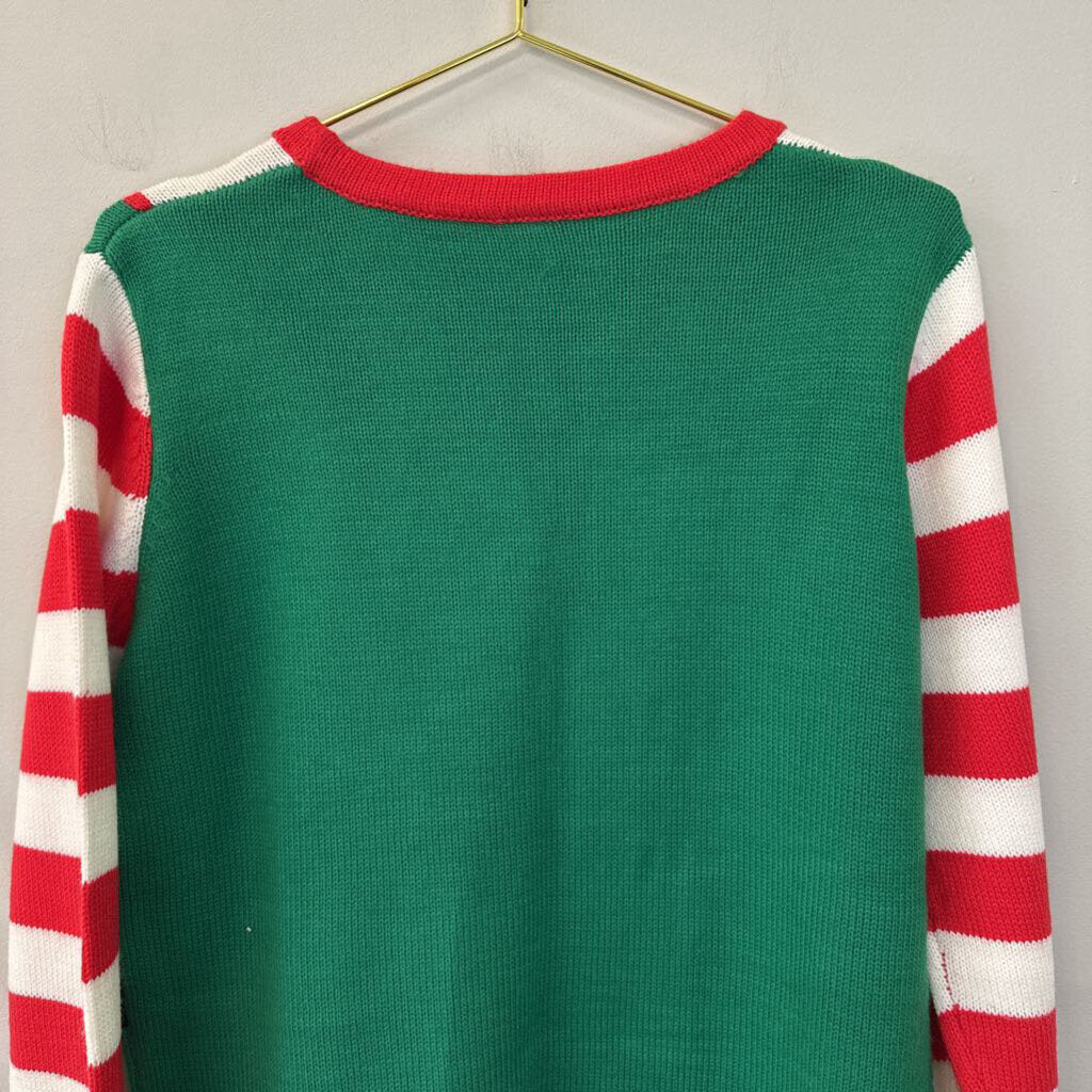 Green/ Red Elf Christmas Sweater Medium