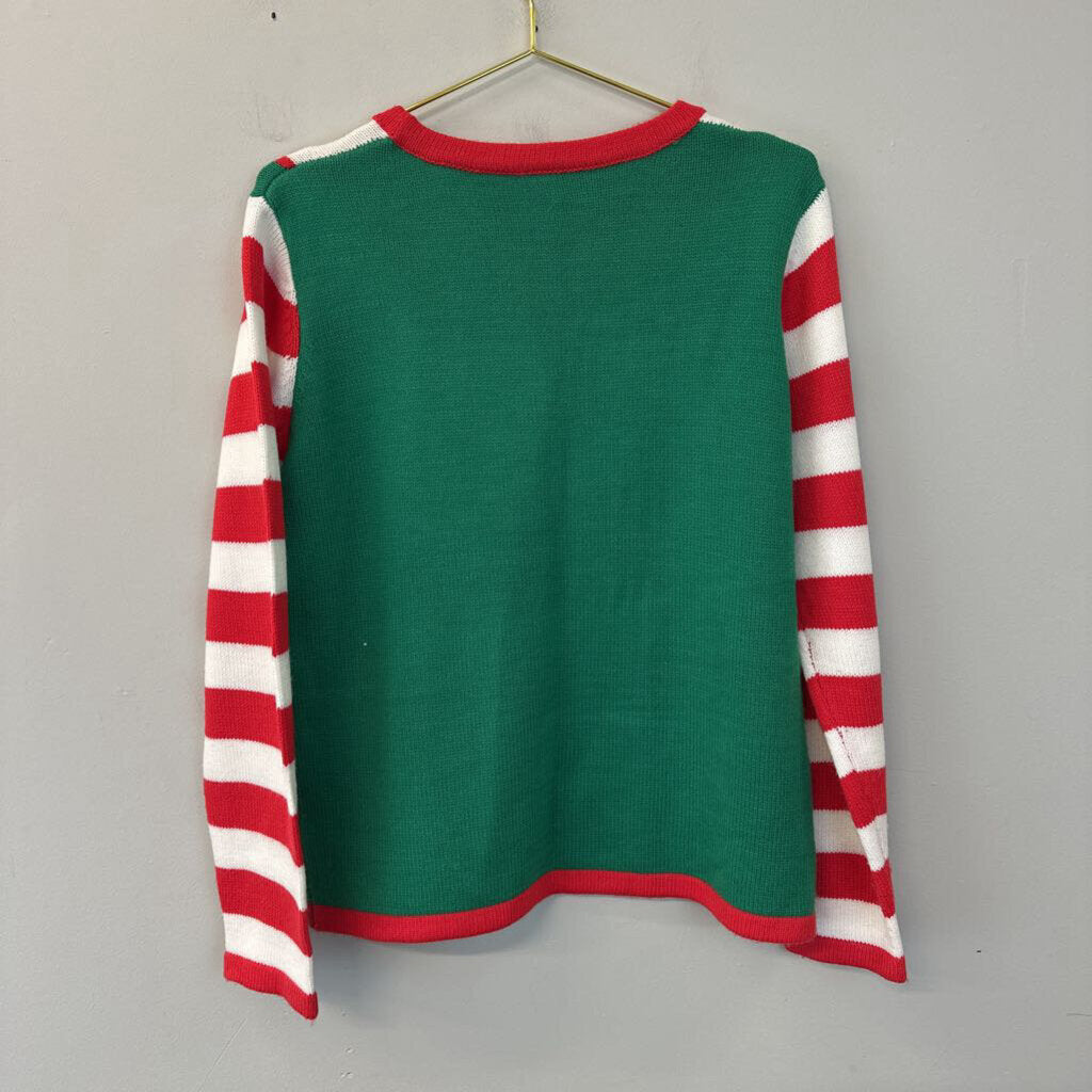 Green/ Red Elf Christmas Sweater Medium