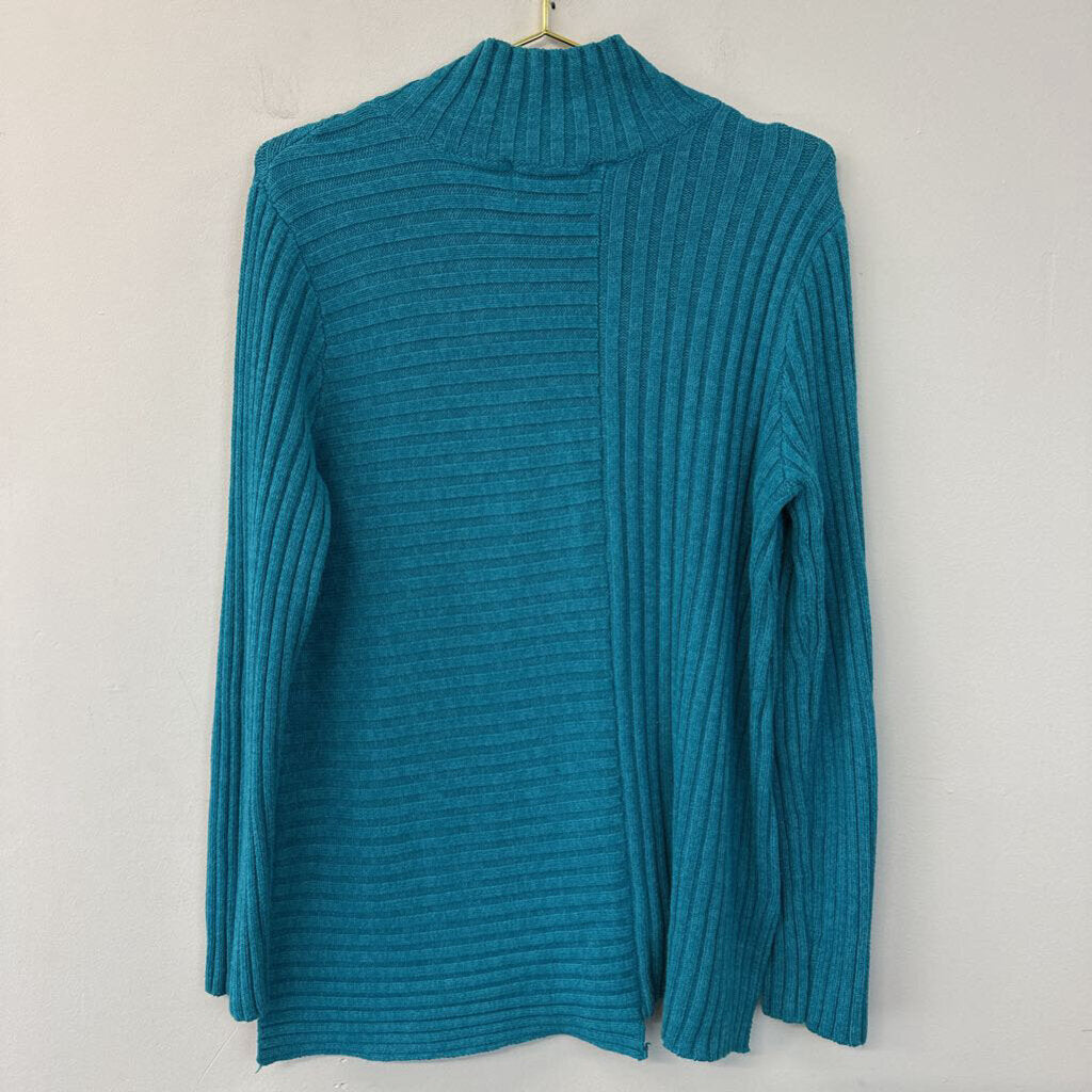 Habitat Blue Ribbed Long Sleeve Sweater Medium