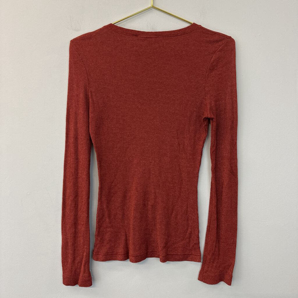 Michael Stars Red Long Sleeve Top Small