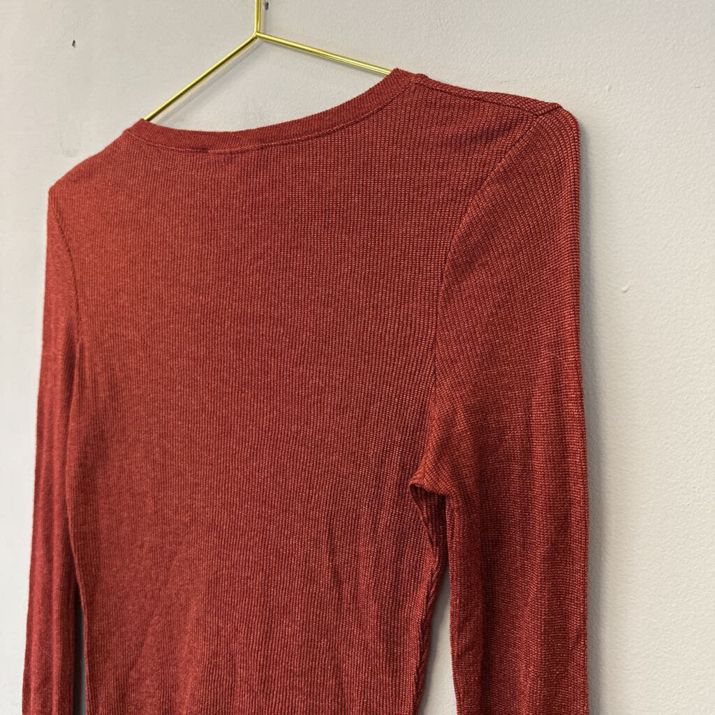 Michael Stars Red Long Sleeve Top Small