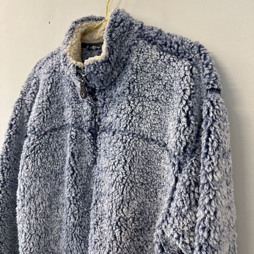 Arctic Point Blue Sherpa Pullover Large