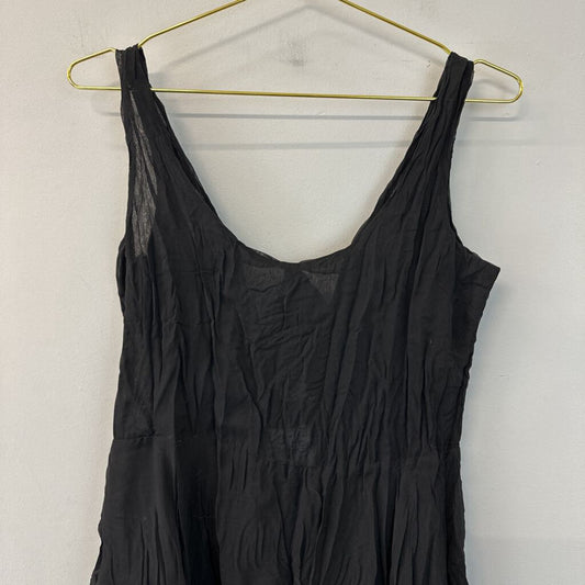 Cecice Black Gauzy Handkerchief Hem Tunic Tank Small