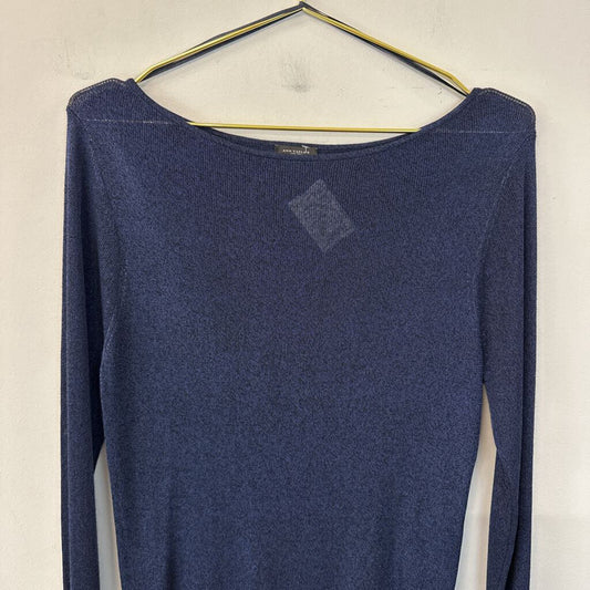 Ann Taylor Navy Blue Long Sleeve Long Top Extra Large