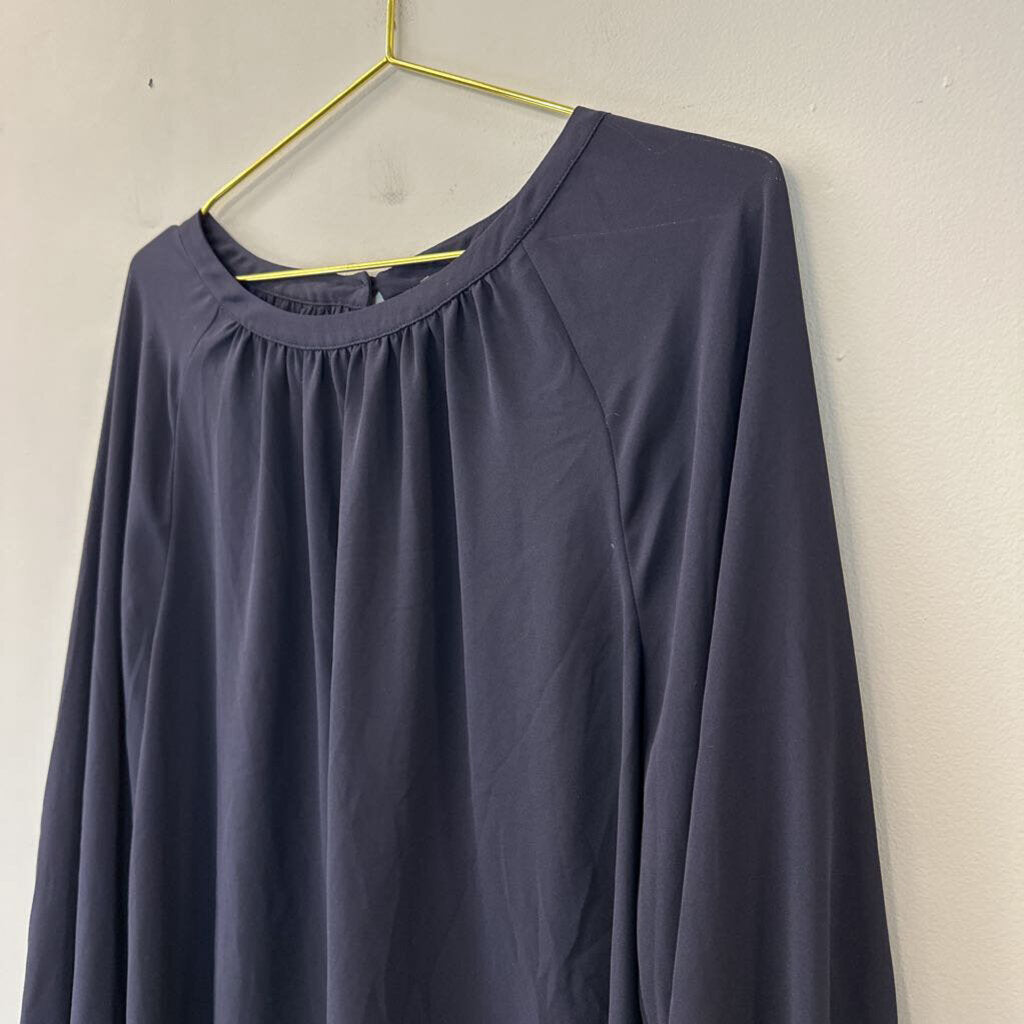 Ann Taylor Navy Long Sleeve Top Large