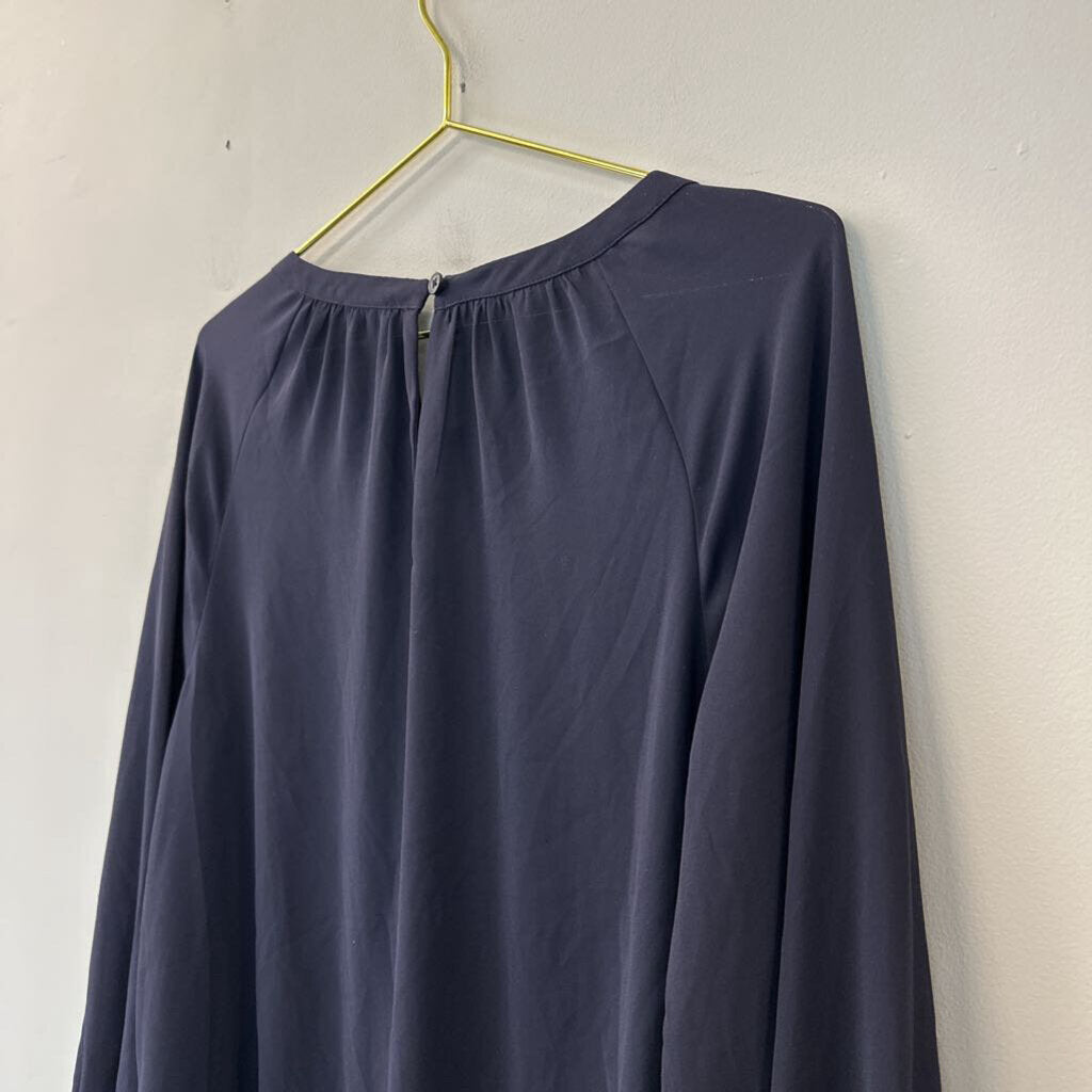 Ann Taylor Navy Long Sleeve Top Large