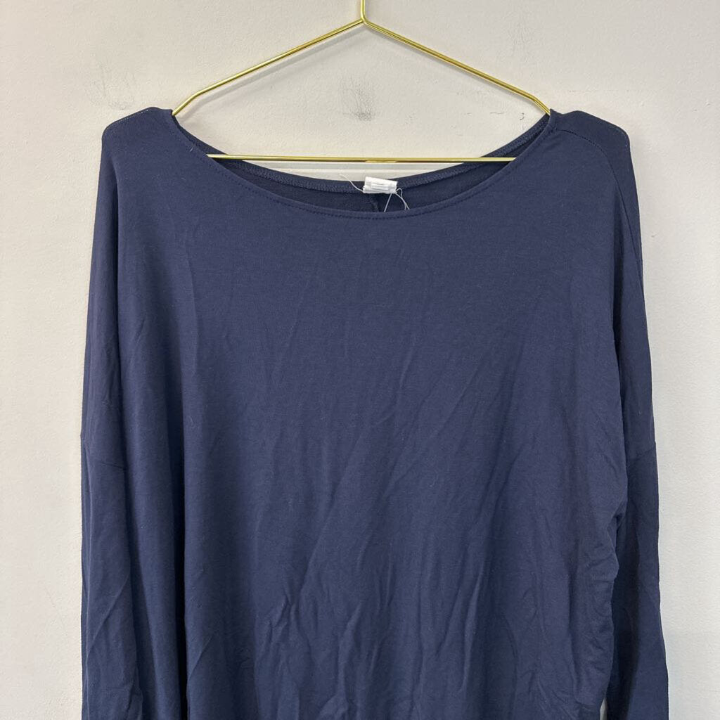 Flawless Navy Long Sleeve Slouchy Top Medium