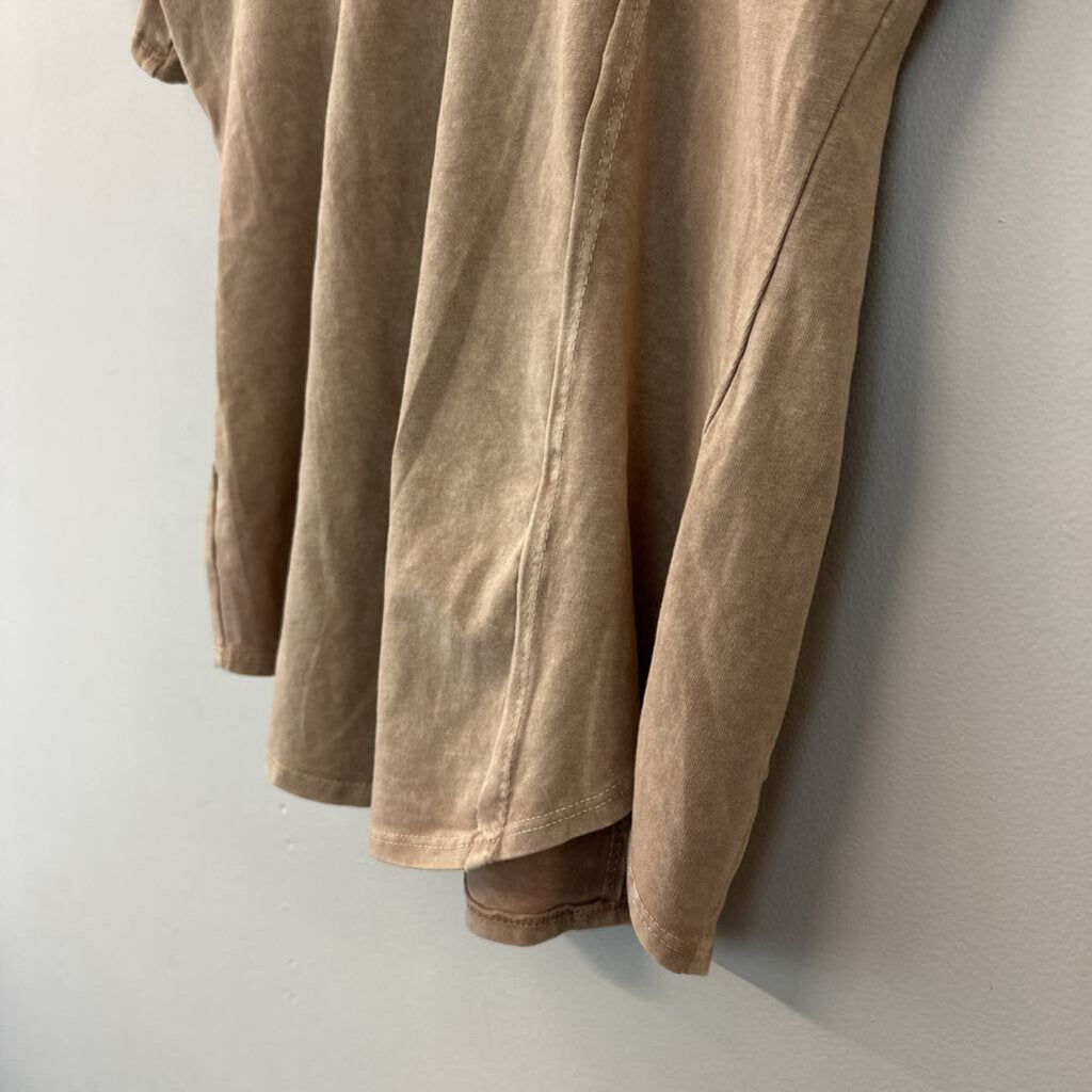 Rae Mode Light Brown Short Sleeve Top Large