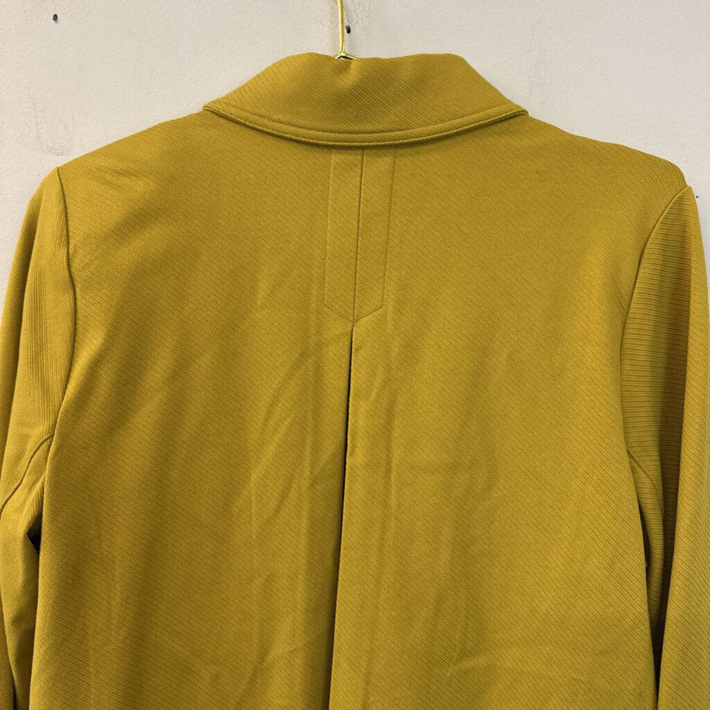 Cabi Yellow Textured Zip Up Jacket Medium