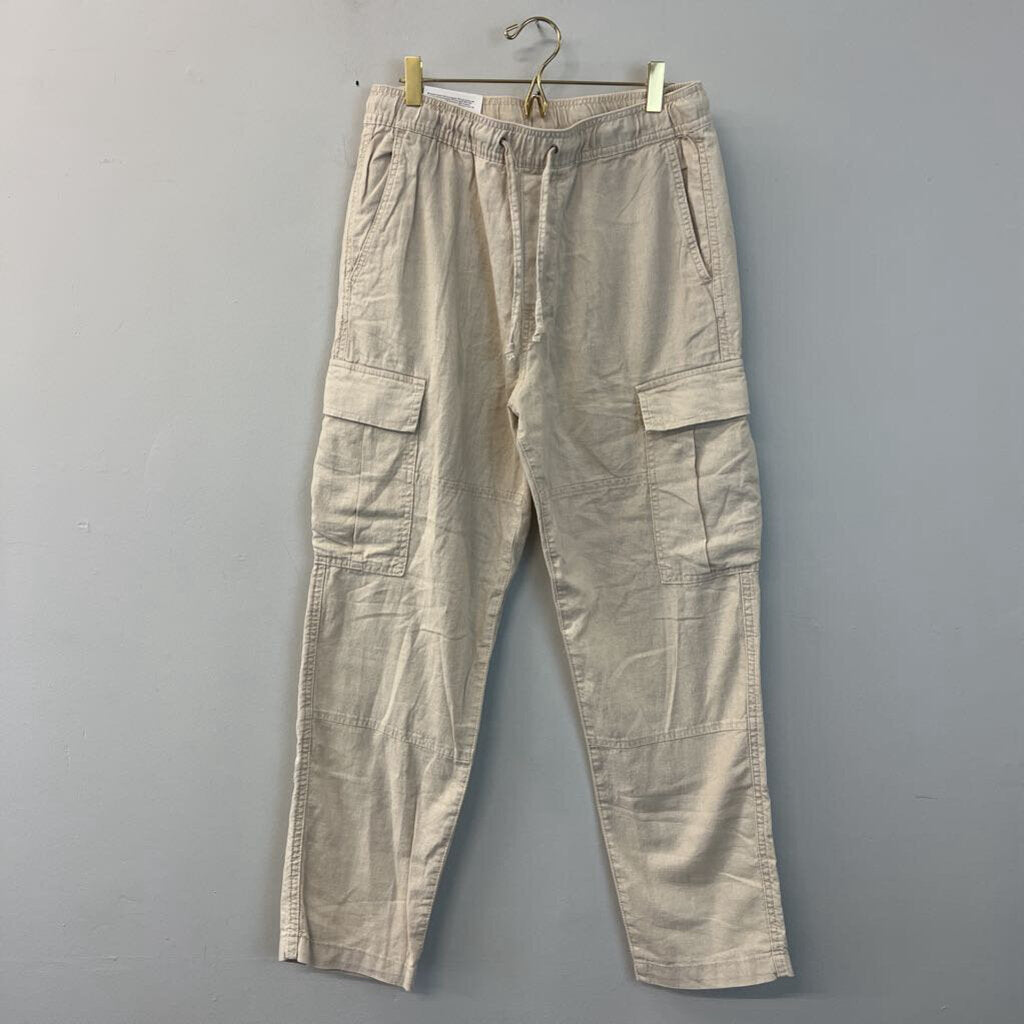 H&M Linen Regular Fit Cargo Pants Small