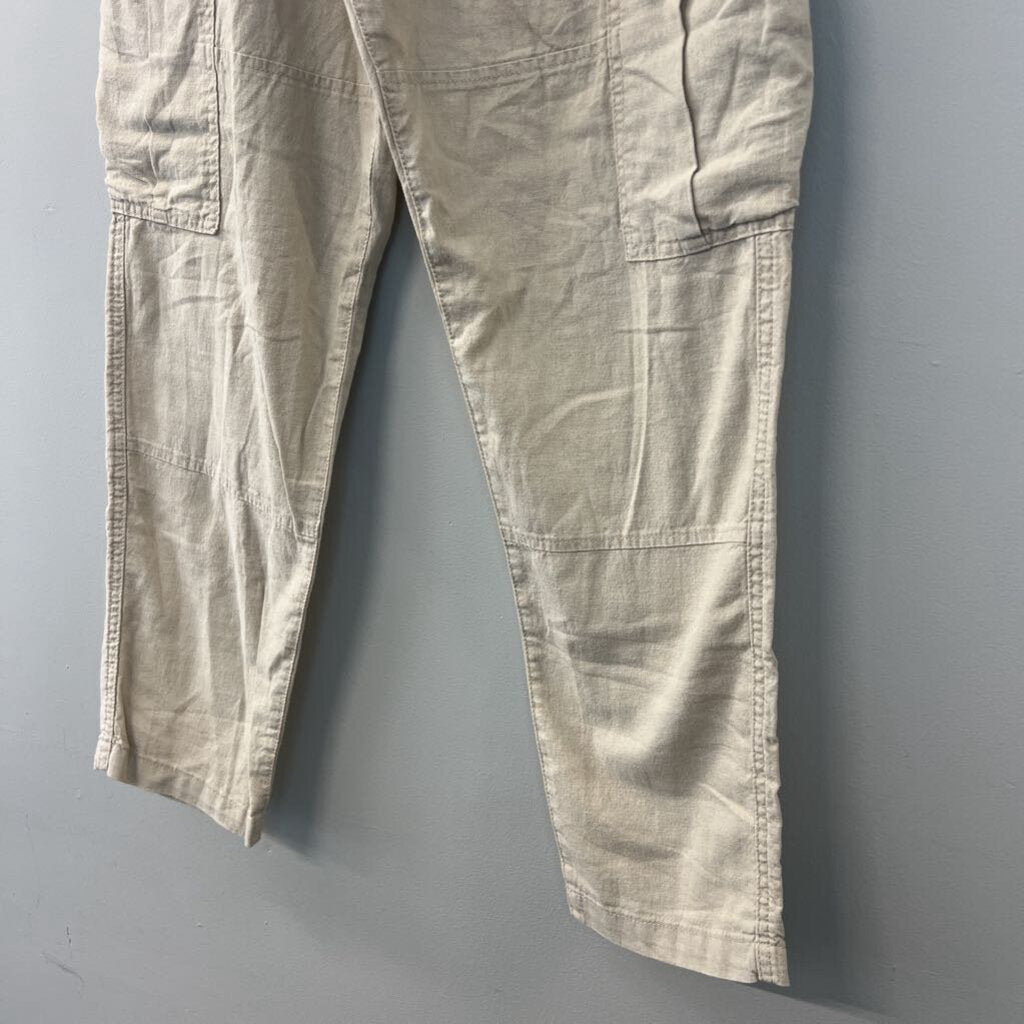 H&M Linen Regular Fit Cargo Pants Small