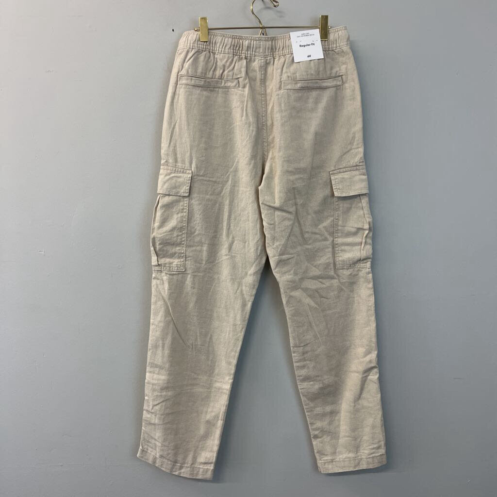 H&M Linen Regular Fit Cargo Pants Small