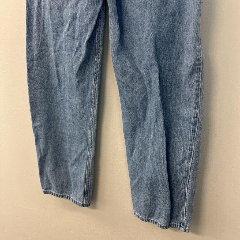 Hollister Light Wash High Rise Barrel Jeans 23