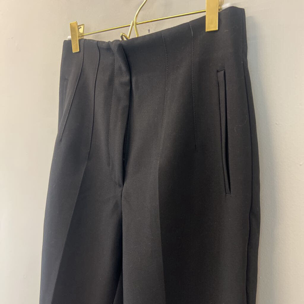 Zara High Waisted Black Trouser Pants Medium