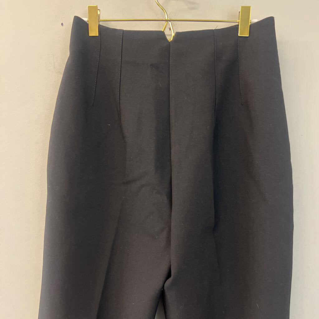 Zara High Waisted Black Trouser Pants Medium