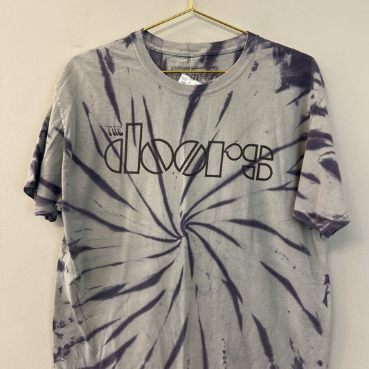 The Doors Grey Tie Dye Graphic Tee Large