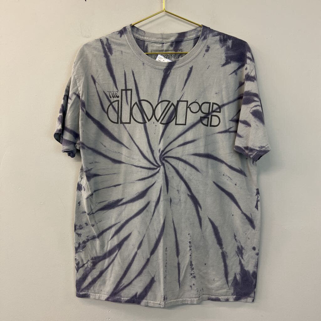 The Doors Grey Tie Dye Graphic Tee Large