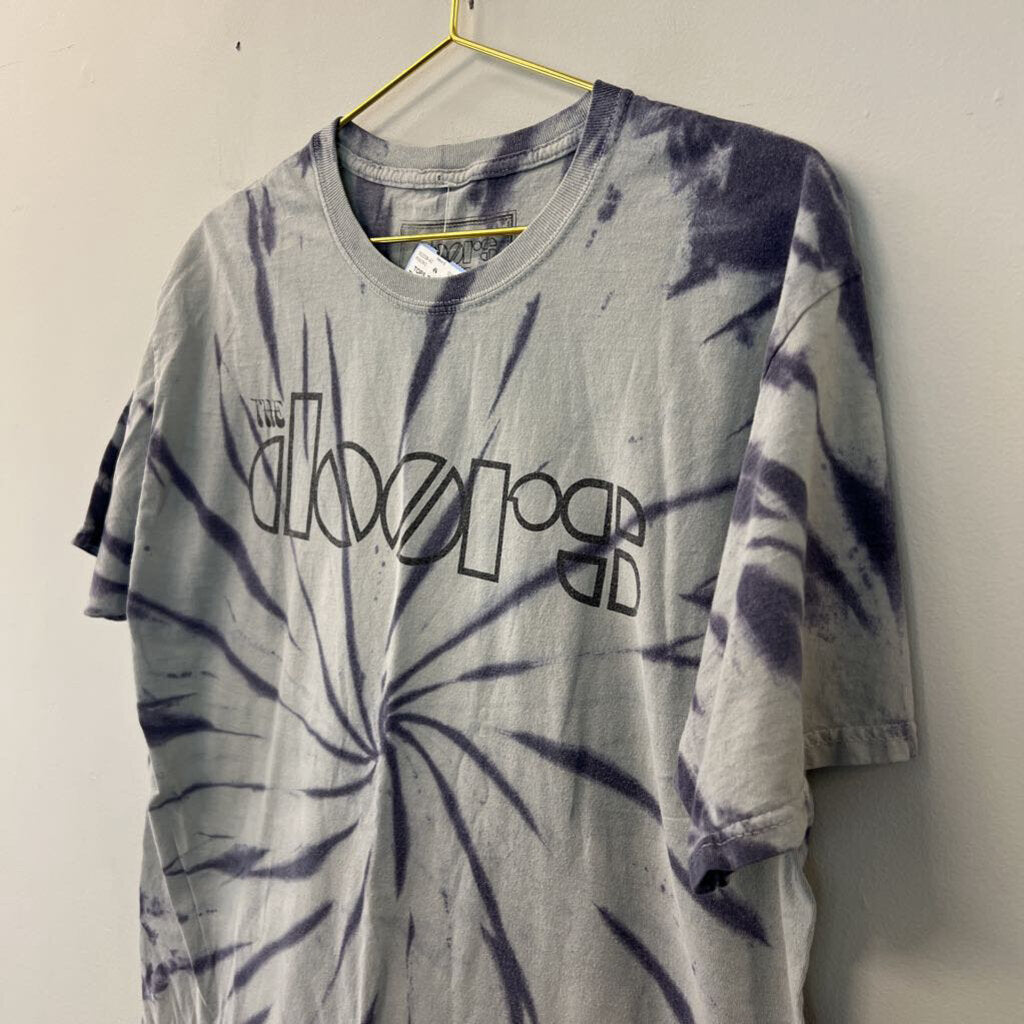 The Doors Grey Tie Dye Graphic Tee Large