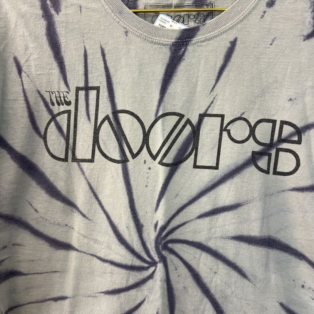 The Doors Grey Tie Dye Graphic Tee Large