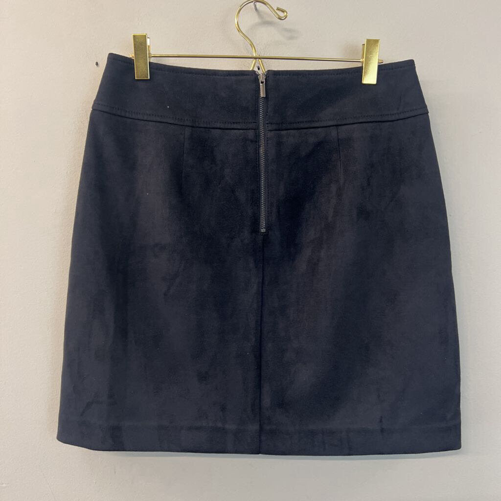 Loft Black Suede Mini Skirt 4P