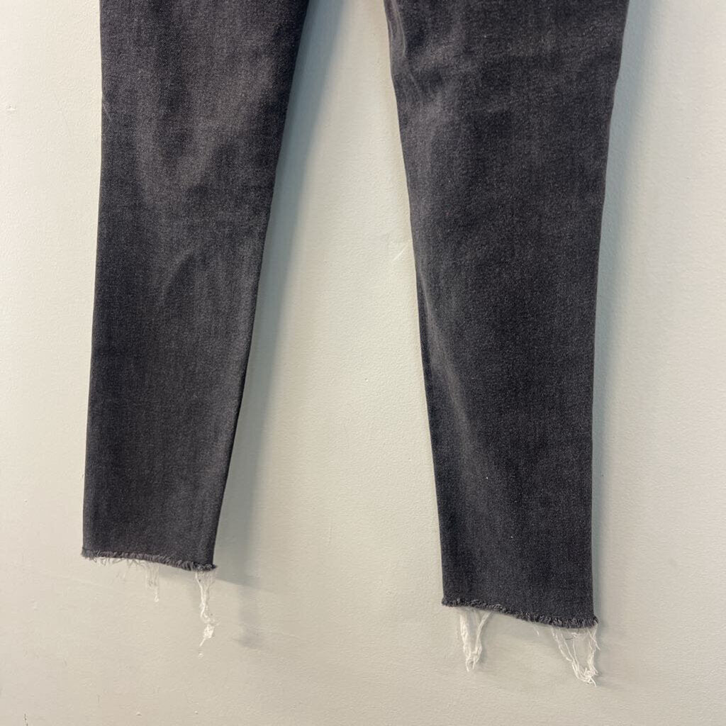 Levi Black Distressed 721 High Rise Skinny Jeans 26