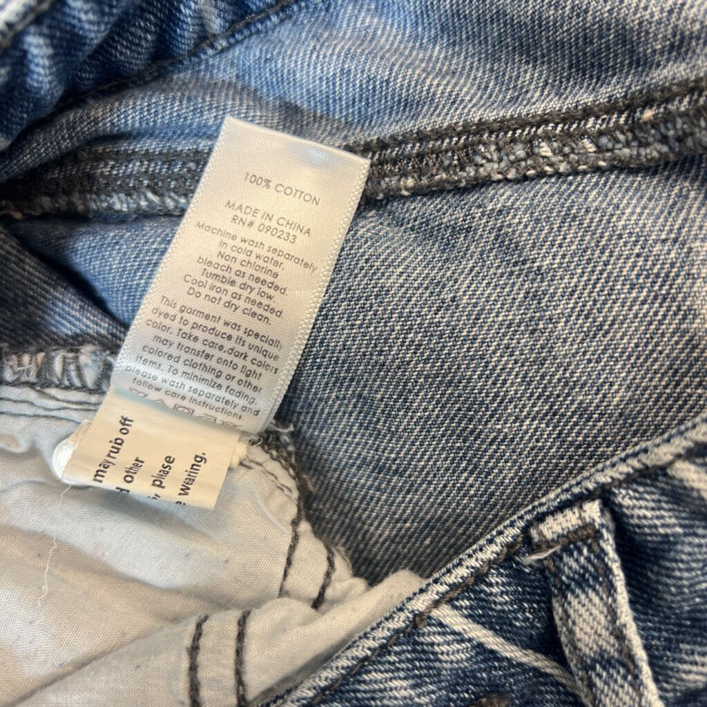 Pac Sun Medium Wash Striped Mom Jeans 25