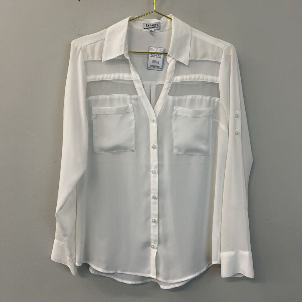 Express White The Portofino Shirt Medium