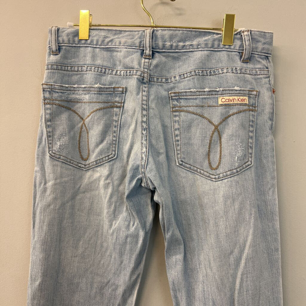 Calvin Klein Light Wash True Flare Jeans 28