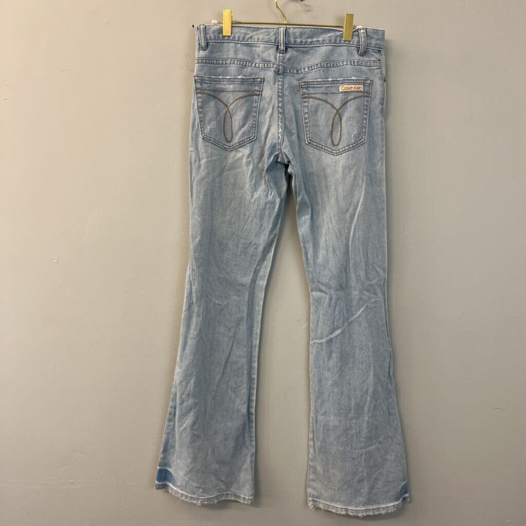 Calvin Klein Light Wash True Flare Jeans 28