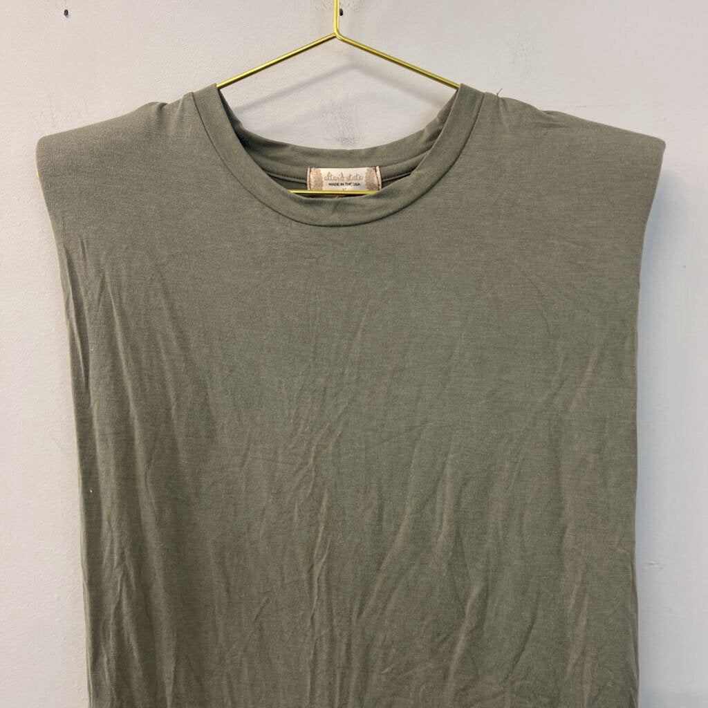 Altar'd State Green Sleeveless Top Medium