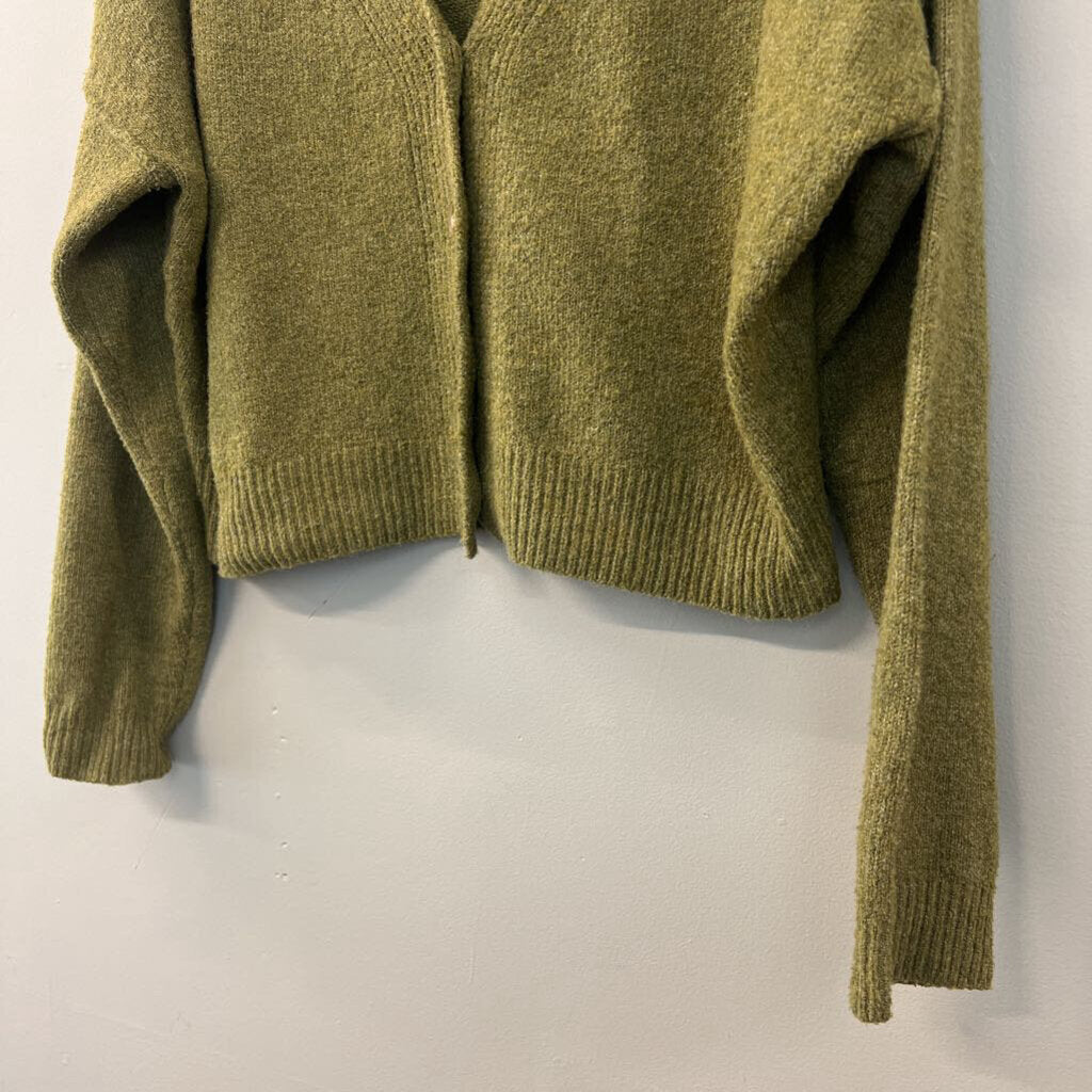 Double Zero Green Knit Cardigan Sweater Large