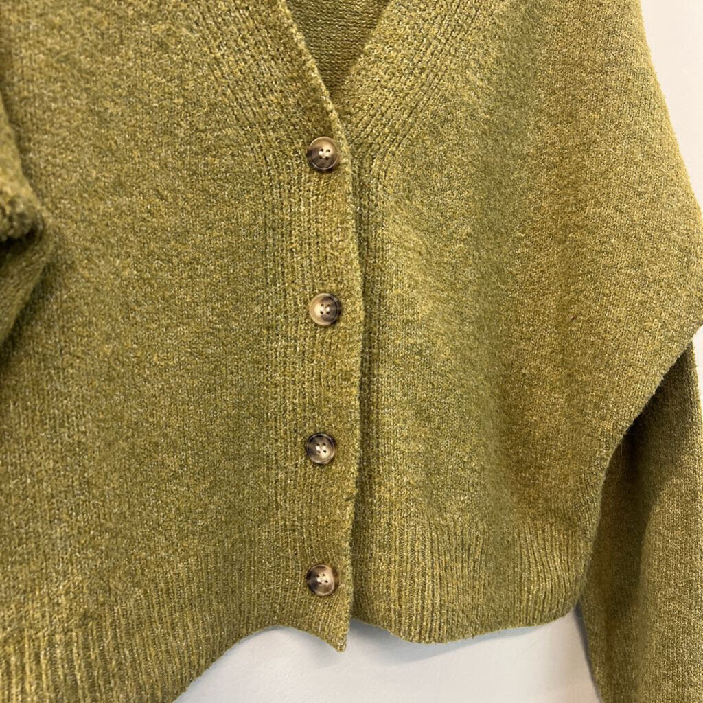 Double Zero Green Knit Cardigan Sweater Large