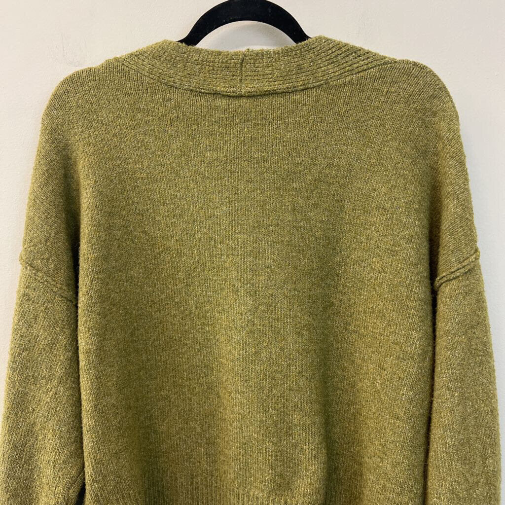 Double Zero Green Knit Cardigan Sweater Large