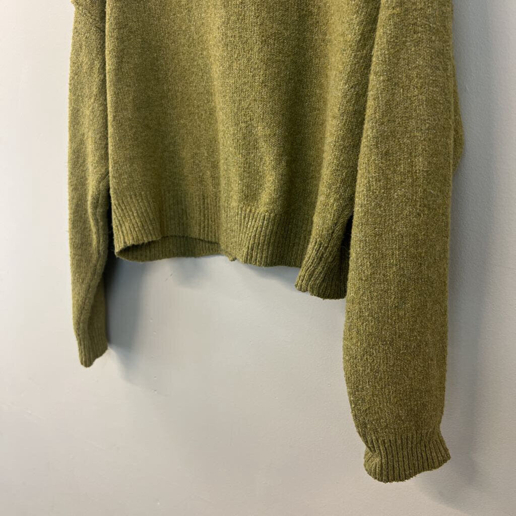 Double Zero Green Knit Cardigan Sweater Large