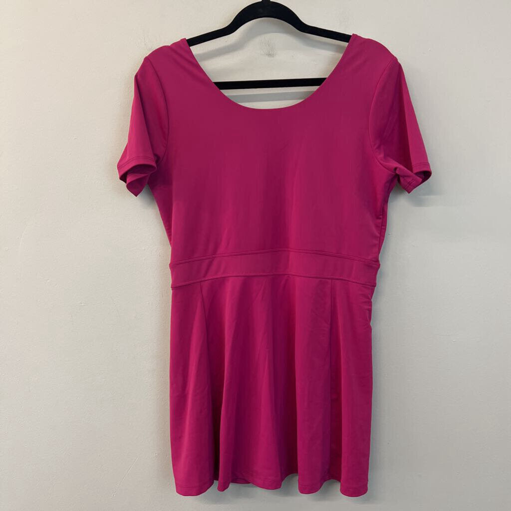 Sadie and Sage Pink Short Sleeve Dress With Shorts Large