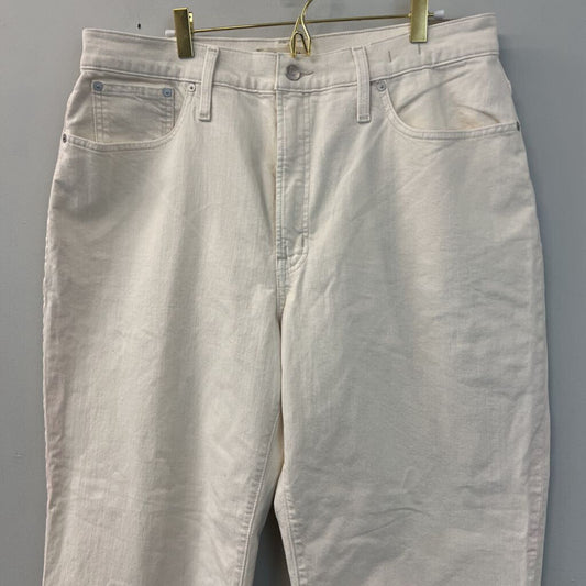 Madewell Cream The Perfect Vintage Straight Jeans 31