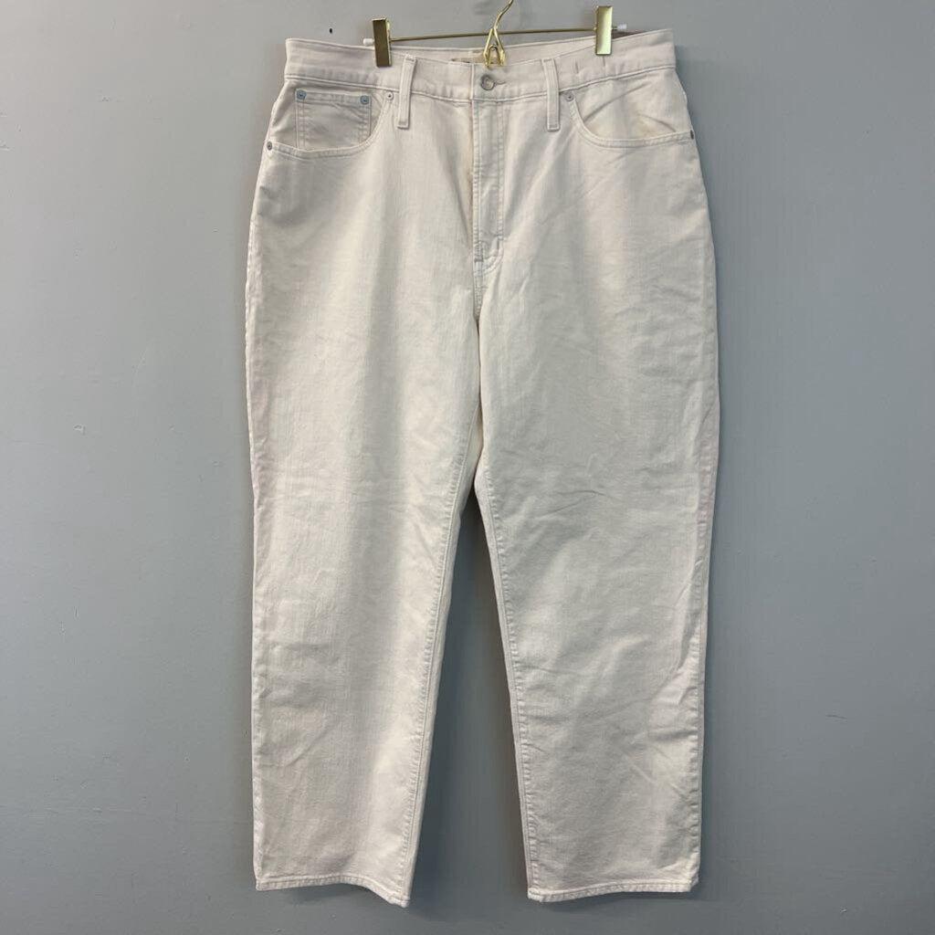 Madewell Cream The Perfect Vintage Straight Jeans 31