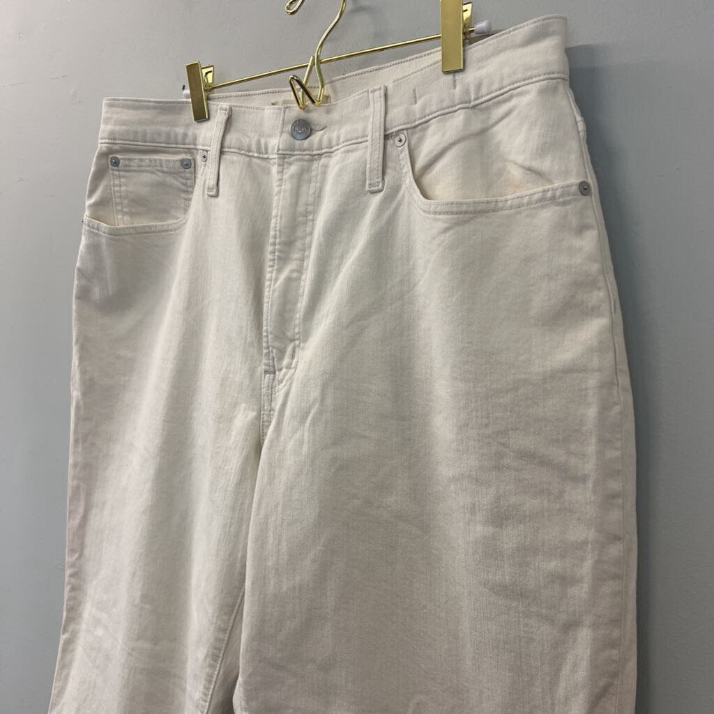 Madewell Cream The Perfect Vintage Straight Jeans 31