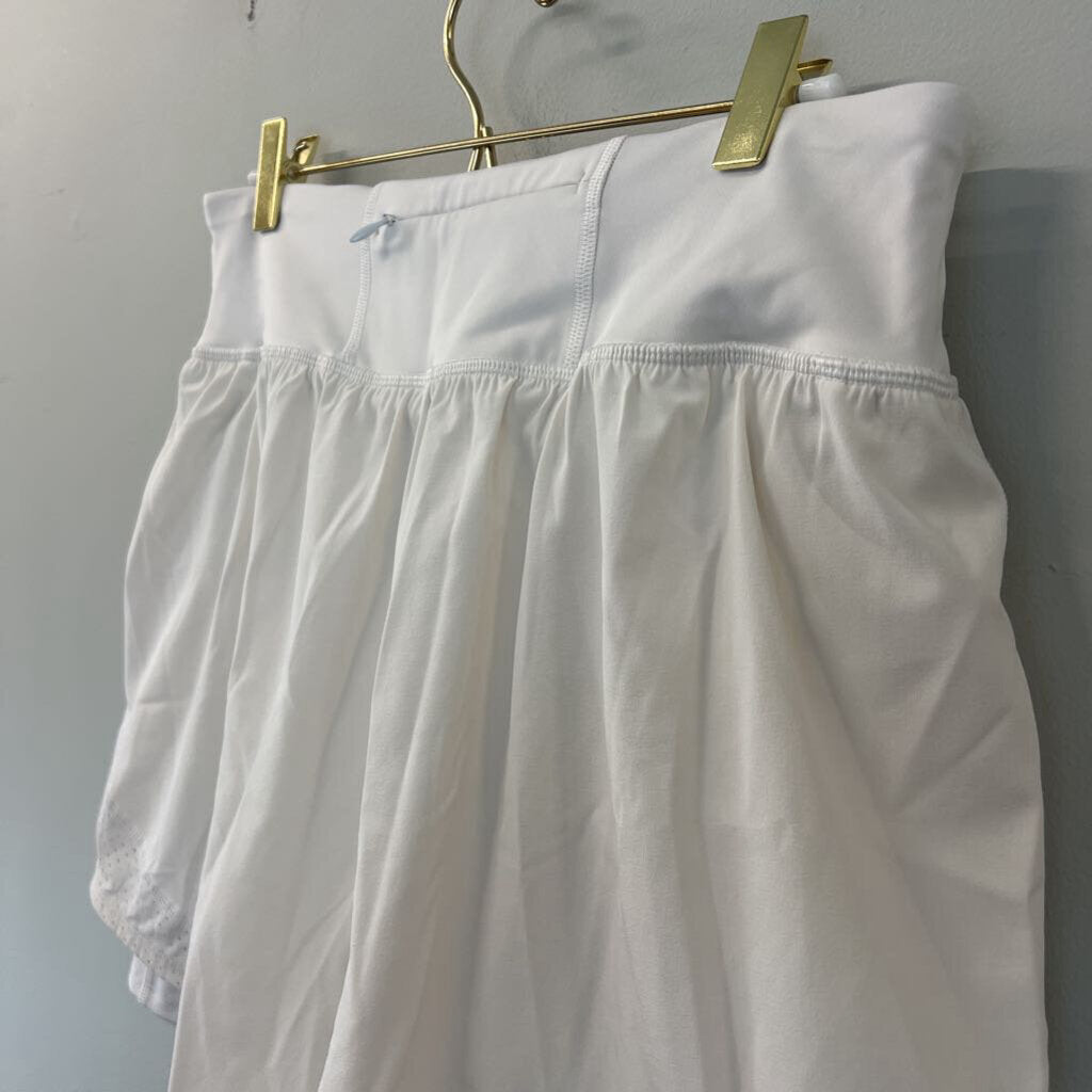 Spanx White Lined Athletic Shorts Extra Large