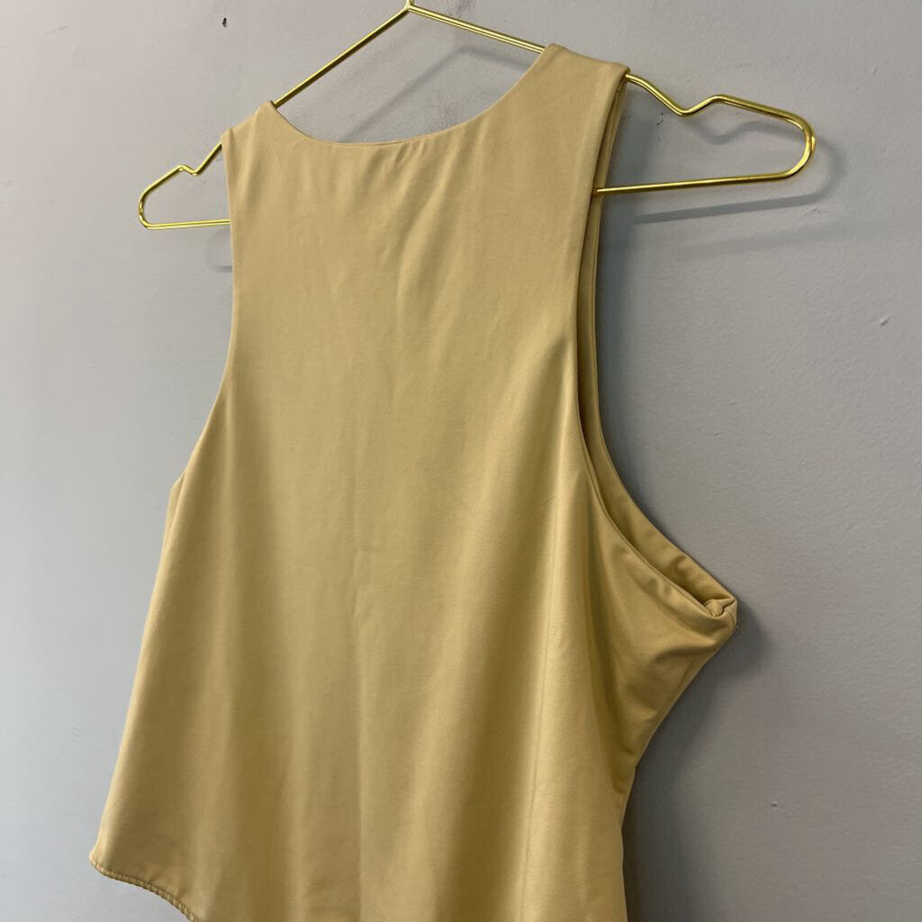 Grey Lab Beige Tank Bodysuit Large